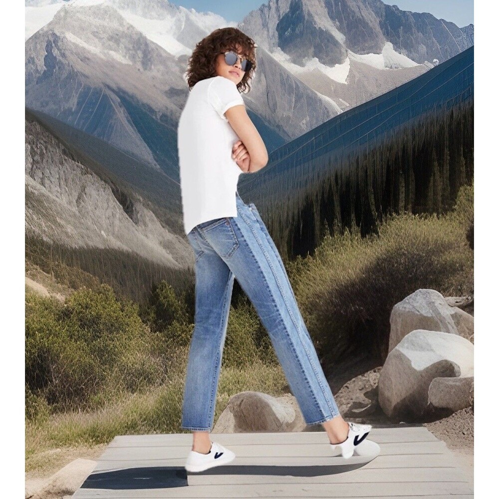 NWOT $138 Madewell Cruiser Straight Crop Jeans Pieced Edition 28 OLDSTOCK LIMITE
